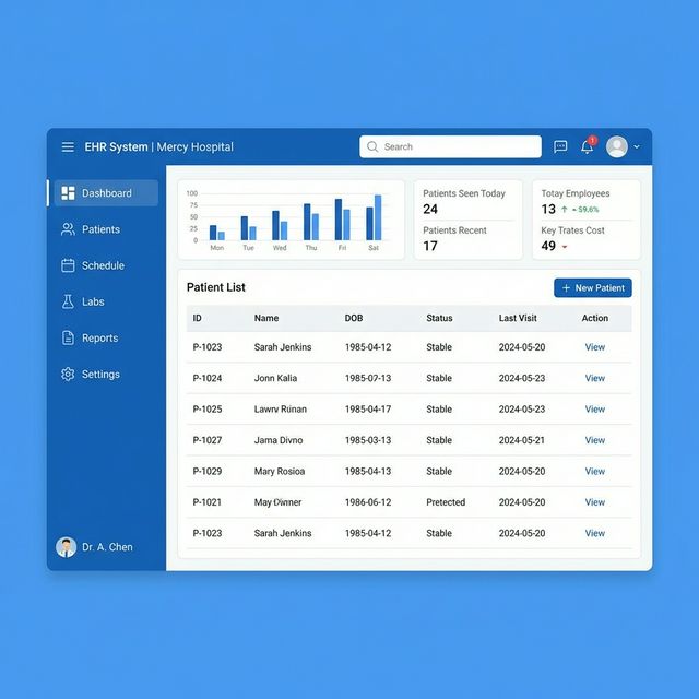 Healthcare team using digital tools